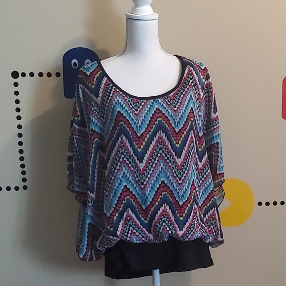 Bell sleeves banded waist blouse - Picture 1 of 4